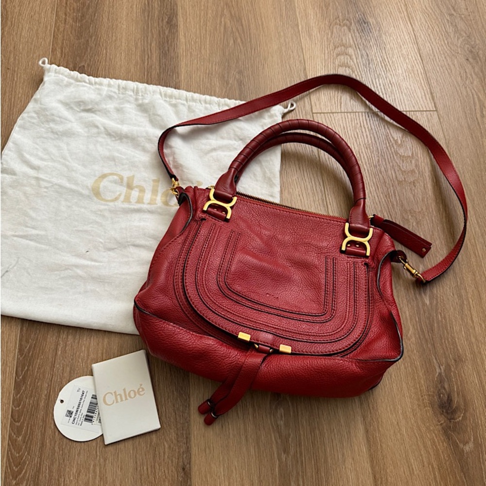 Chloe Sacs Porte Main Red Crossbody Bag